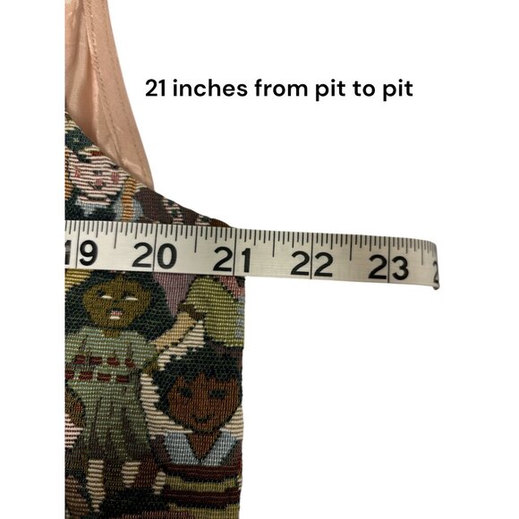 Vintage Mustang Tapestry Vest Womens Patchwork Quilted Folk Art Style - Picture 4 of 7